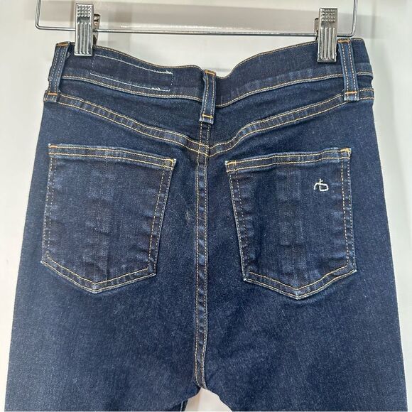 Rag & Bone Size 25 Justine Skinny Dark Wash Harrow Stretch Skinny Jeans - Picture 7 of 12